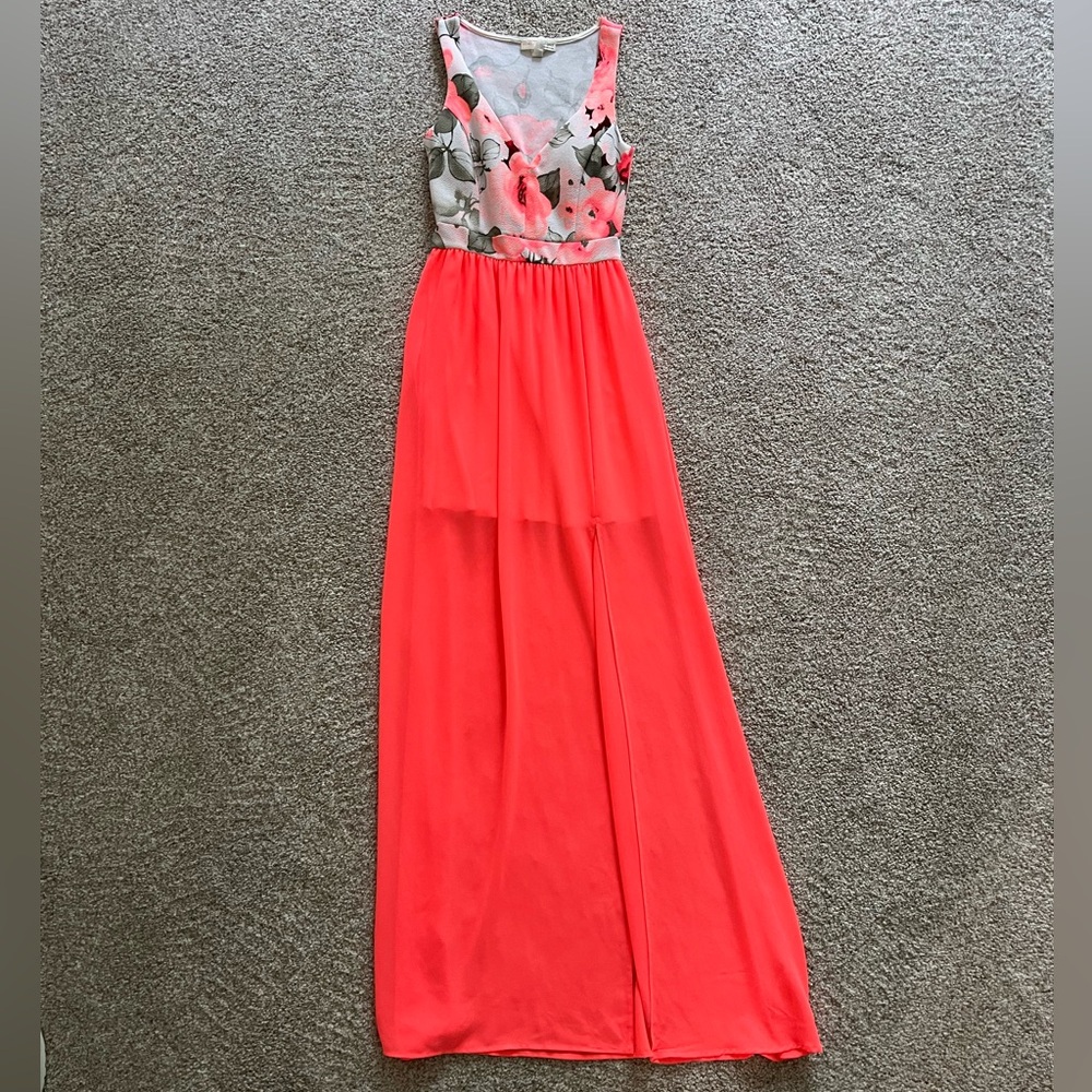 a'gaci Pink Floral Maxi Dress